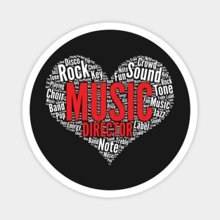 Music director Heart Shape Word Cloud product Magnet